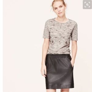 LOFT Jeweled Embellished Heathered Tee M {J04}